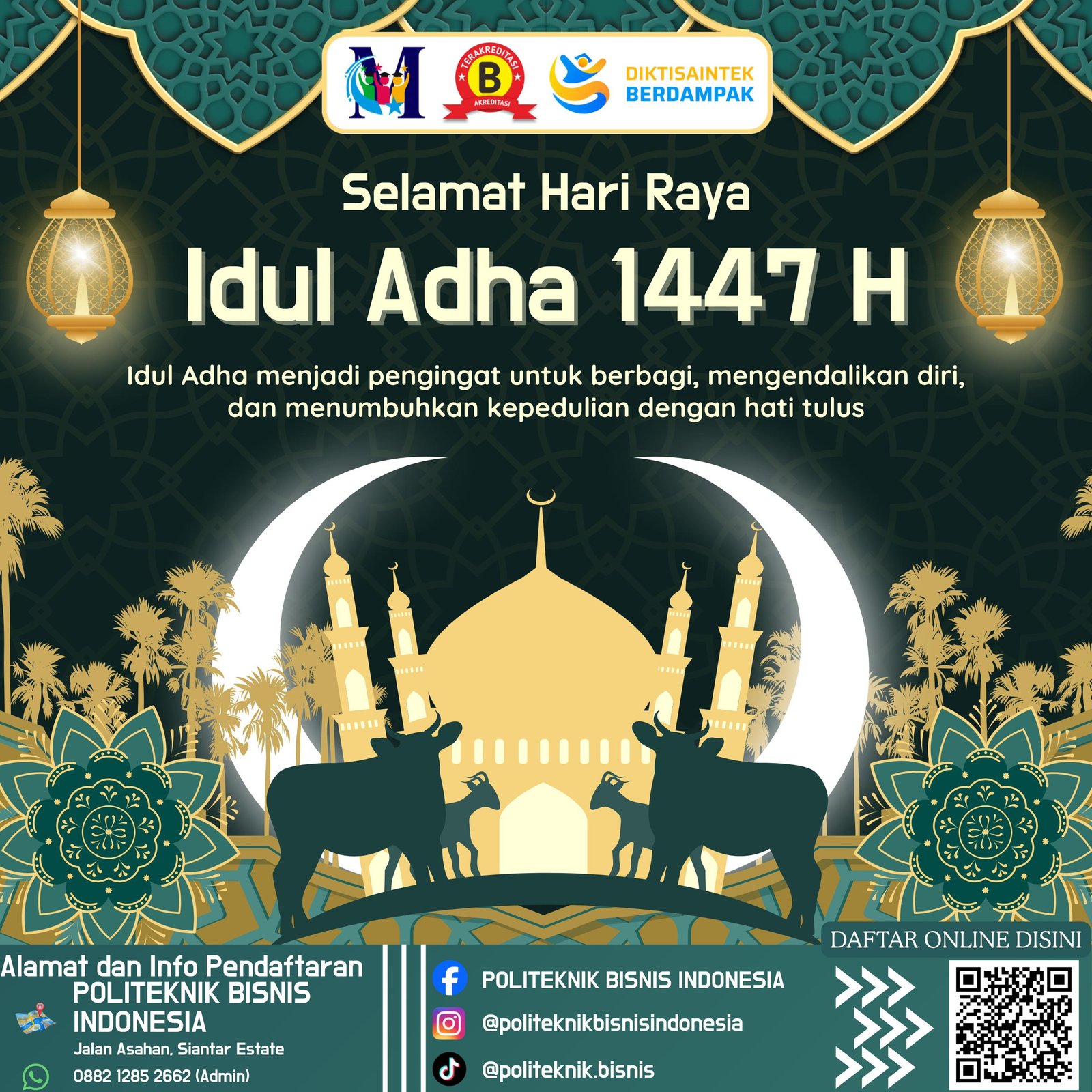 Selamat merayakan Hari Raya Idul Adha 1447 H.